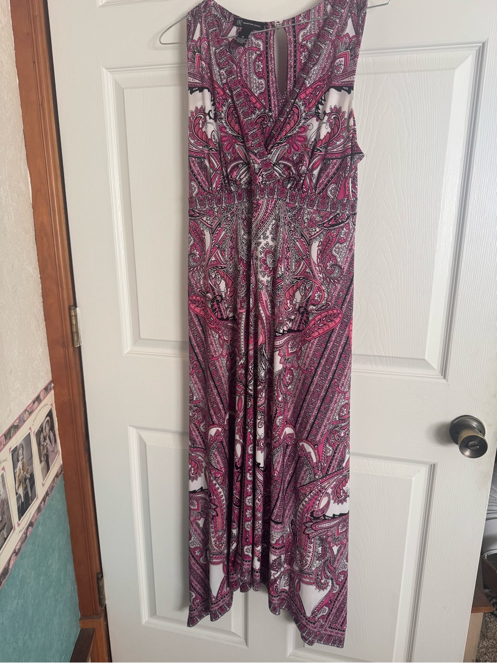 INC International Concepts Pink Paisley Sleeveless maxi dress